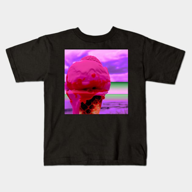 Raspberry ice cream Kids T-Shirt by tearbytea